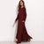 Christina Burgundy Long Sleeve Maxi Dress - Lobby