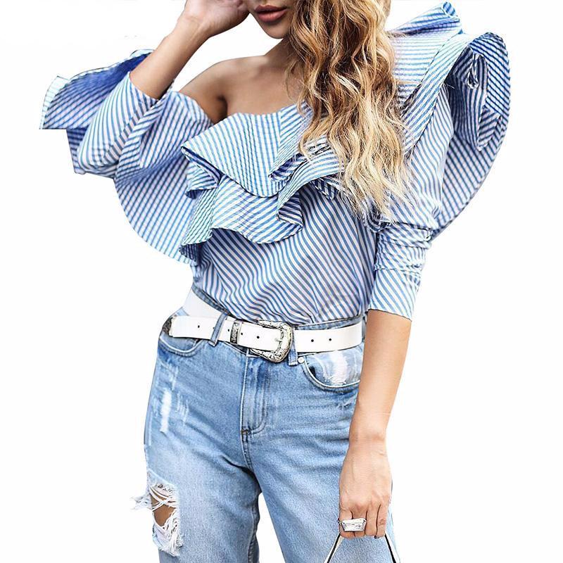 Big ruffle hot sale top