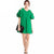 zzz Shelly Green Ruffle Shoulder Dress - Lobby
