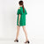 zzz Shelly Green Ruffle Shoulder Dress - Lobby