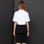 Mabel White Button Up Crop - Lobby