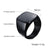 Tracy Black Stainless Steel Square Ring - Lobby