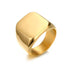 Tracy Gold Stainless Steel Square Ring