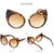 Abby Vintage Cat Eye Sunglasses - Leopard - Lobby