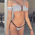 Rachel Off the Shoulder Stripe Brazilian Bikini - Lobby