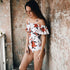 Maddie Off the Shoulder Floral Swimsuit