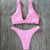 Margi Pink Stripe Tie Knot Bikini - Lobby