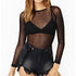 Lula Sexy Black Mesh Top