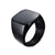Tracy Black Stainless Steel Square Ring - Lobby