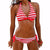 Jamie Red Striped Halter Bikini - Lobby