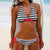 Jamie Black Striped Halter Bikini - Lobby